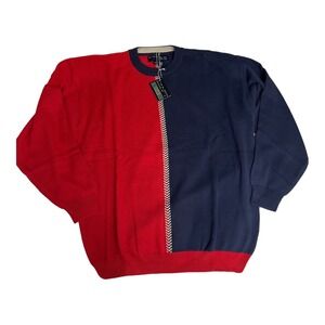 Faldo‎ By Pringle Sweater Pullover New With Tags Men's Size XL Red Blue